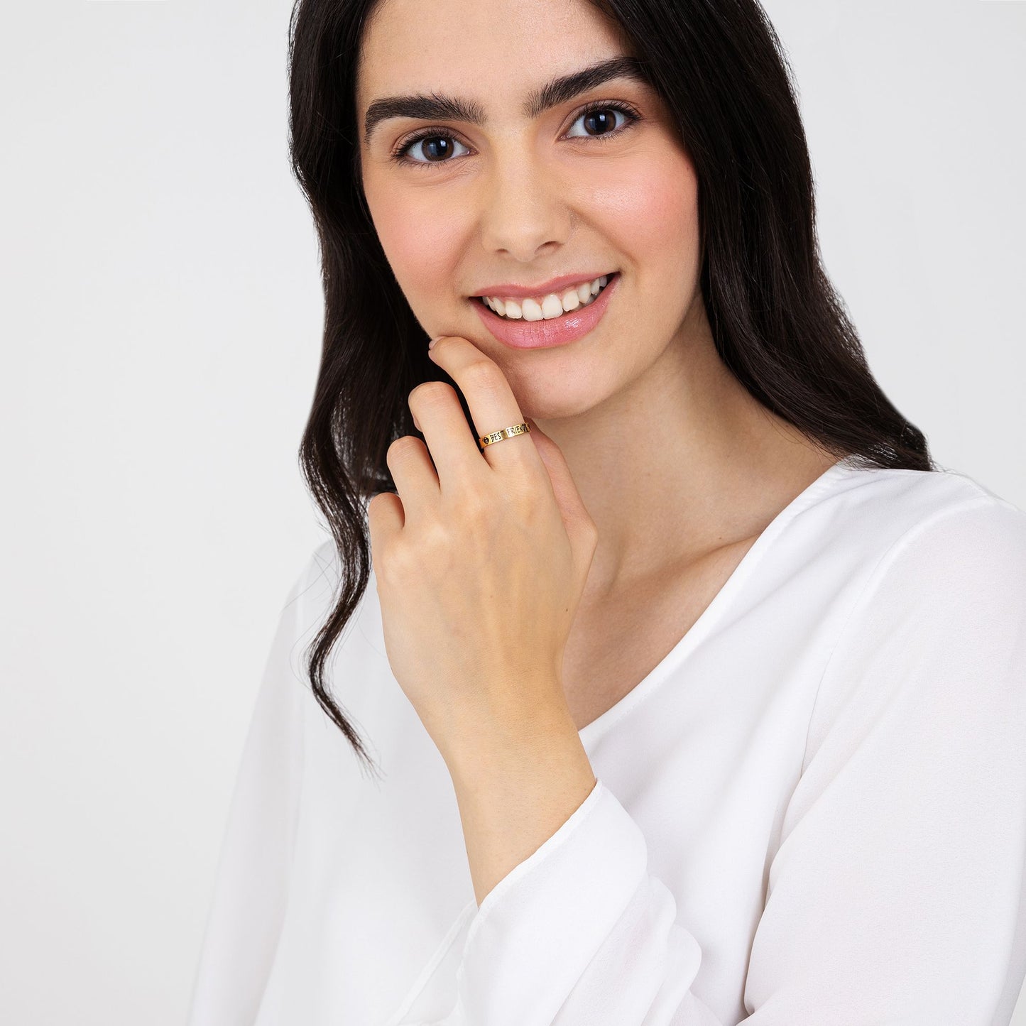 BEST FRIENDS GOLD STEEL WOMEN'S RING