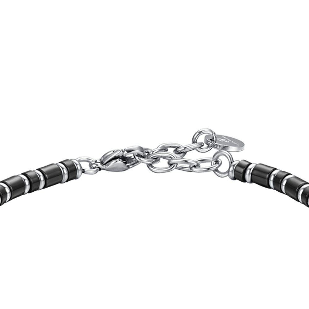 BRACCIALE UOMO IN ACCIAIO IP NERO TUTTO INIZIA CON UN SOGNO