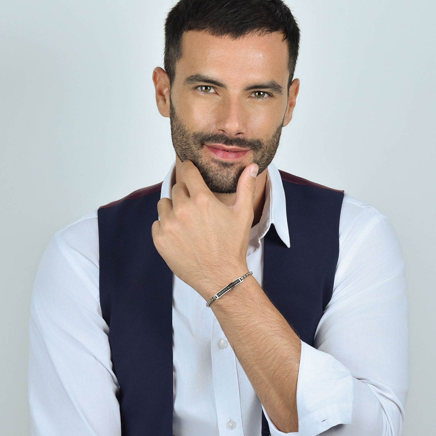 STEEL PLATE MEN'S BRACELET THE BEST IS YET TO COME