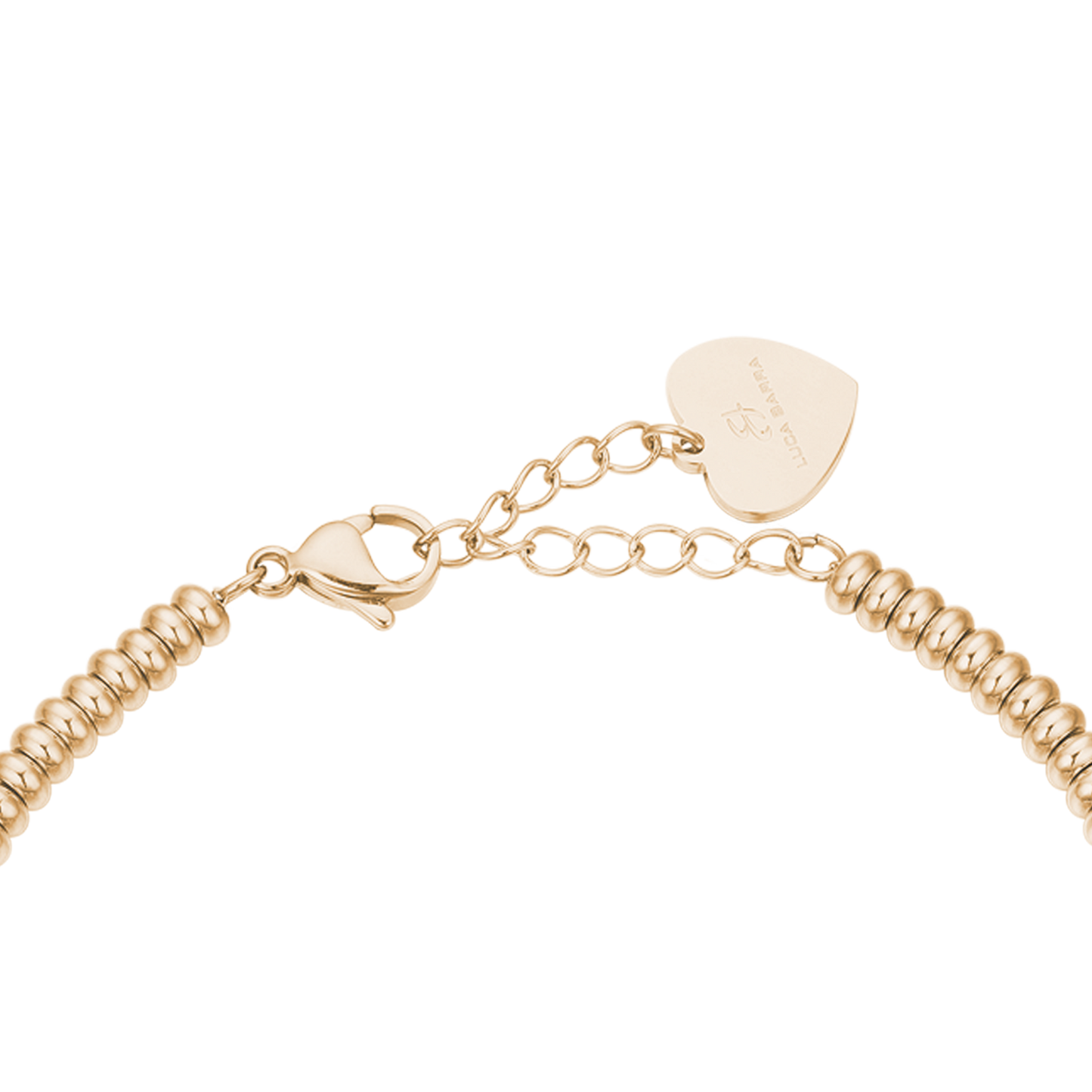 IP GOLD STEEL BRACELET WITH BUTTERFLY WITH WHITE CRYSTALS