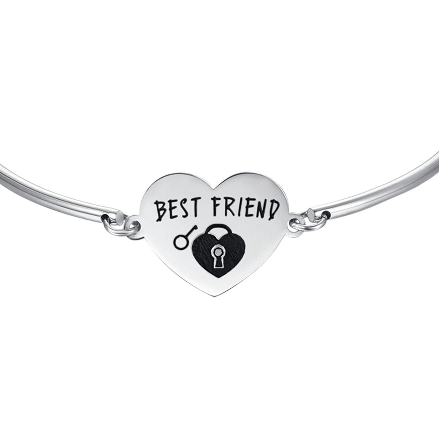 WOMEN'S STEEL BRACELET WITH BEST FRIEND INSCRIPTION