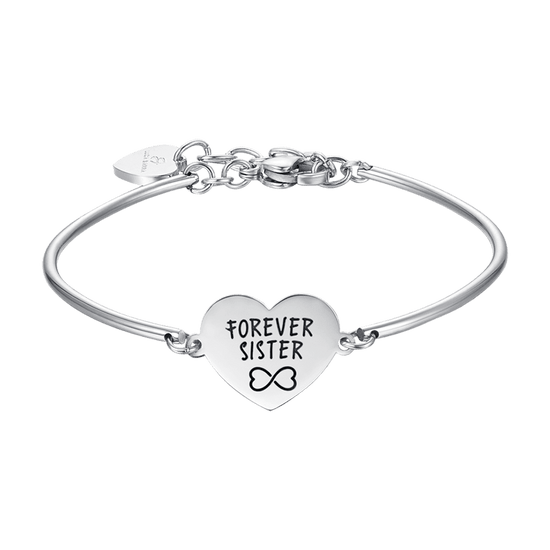 WOMAN'S BRACELET IN STEEL WITH FOREVER SISTER SCRIPTURE Luca Barra