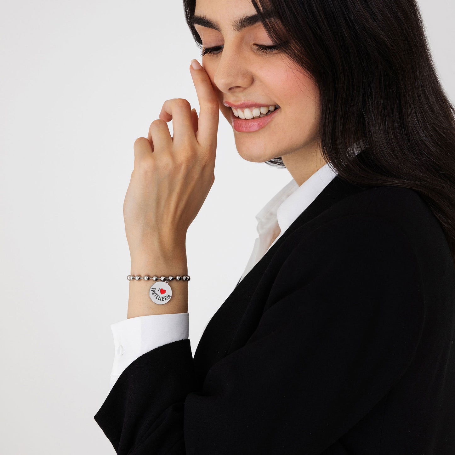 WOMEN'S STEEL BRACELET I LOVE PANTELLERIA