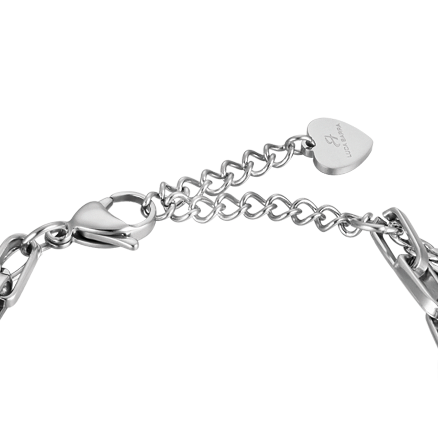 WOMEN'S STEEL INFINITY BRACELET WITH WHITE CRYSTALS