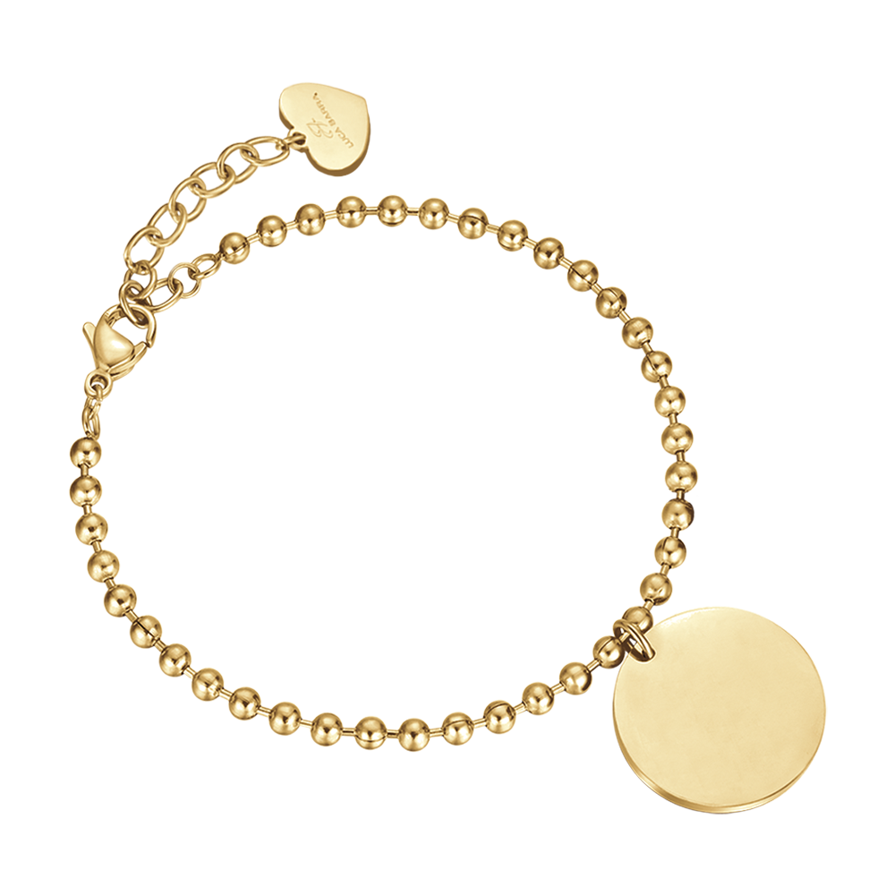 WOMEN'S PERSONALIZED STEEL BRACELET WITH PLATE