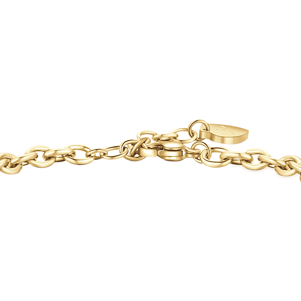 GOLD STEEL WOMEN'S BRACELET WITH LIGHTNING BOLT