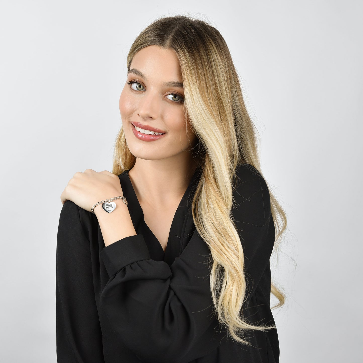 BRACCIALE DONNA IN ACCIAIO GRAZIE MAESTRA