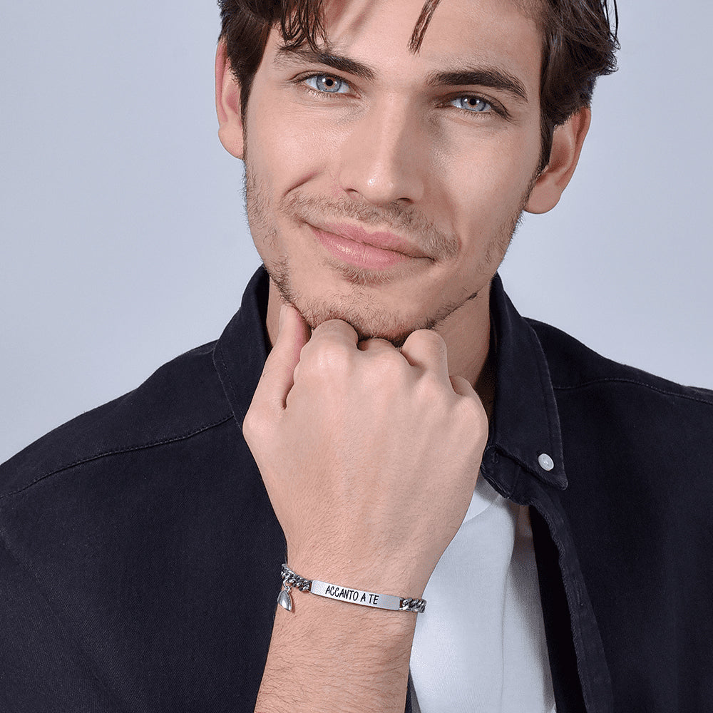 STEEL HEART MAGNET BRACELET FOR MEN