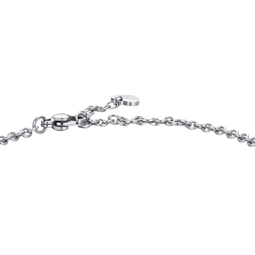 WOMEN'S STEEL HEART AND CUBIC ZIRCONIA TENNIS BRACELET