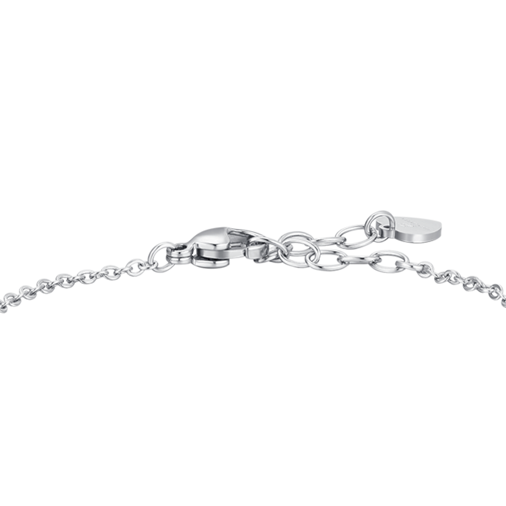 BRACCIALE DONNA IN ACCIAIO, STELLA CON ZIRCONE BIANCO, LUNE E STELLE