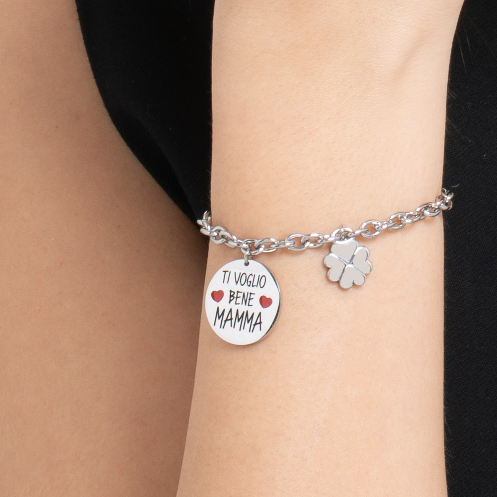 STEEL WOMEN'S BRACELET I LOVE YOU MOM