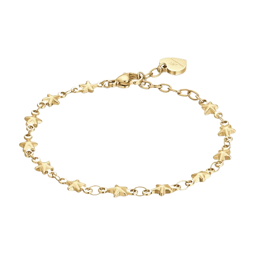 IP GOLD STEEL WOMEN'S BRACELET WITH STARS