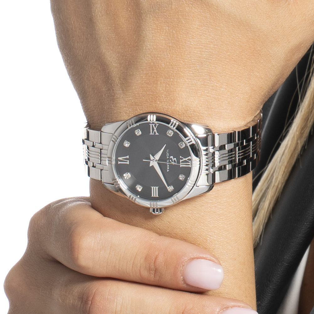 OROLOGIO DONNA IN ACCIAIO CON QUADRANTE NERO