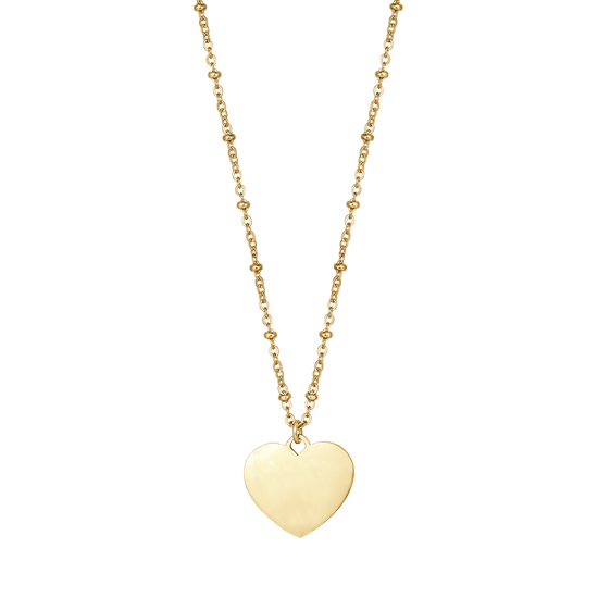 PERSONALIZED WOMAN'S NECKLACE IN STEEL WITH HEART Luca Barra