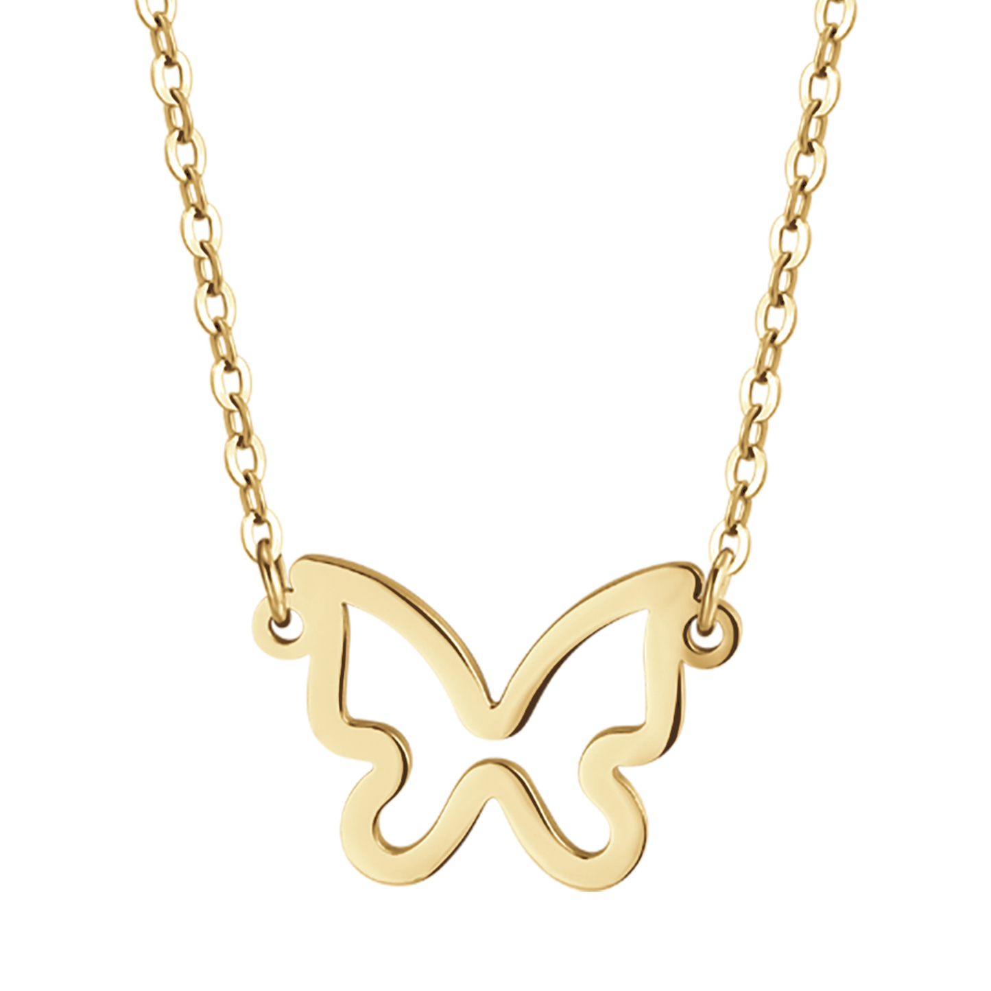 WOMAN'S NECKLACE IN STAINLESS STEEL IP GOLD WITH BUTTERFLY Luca Barra