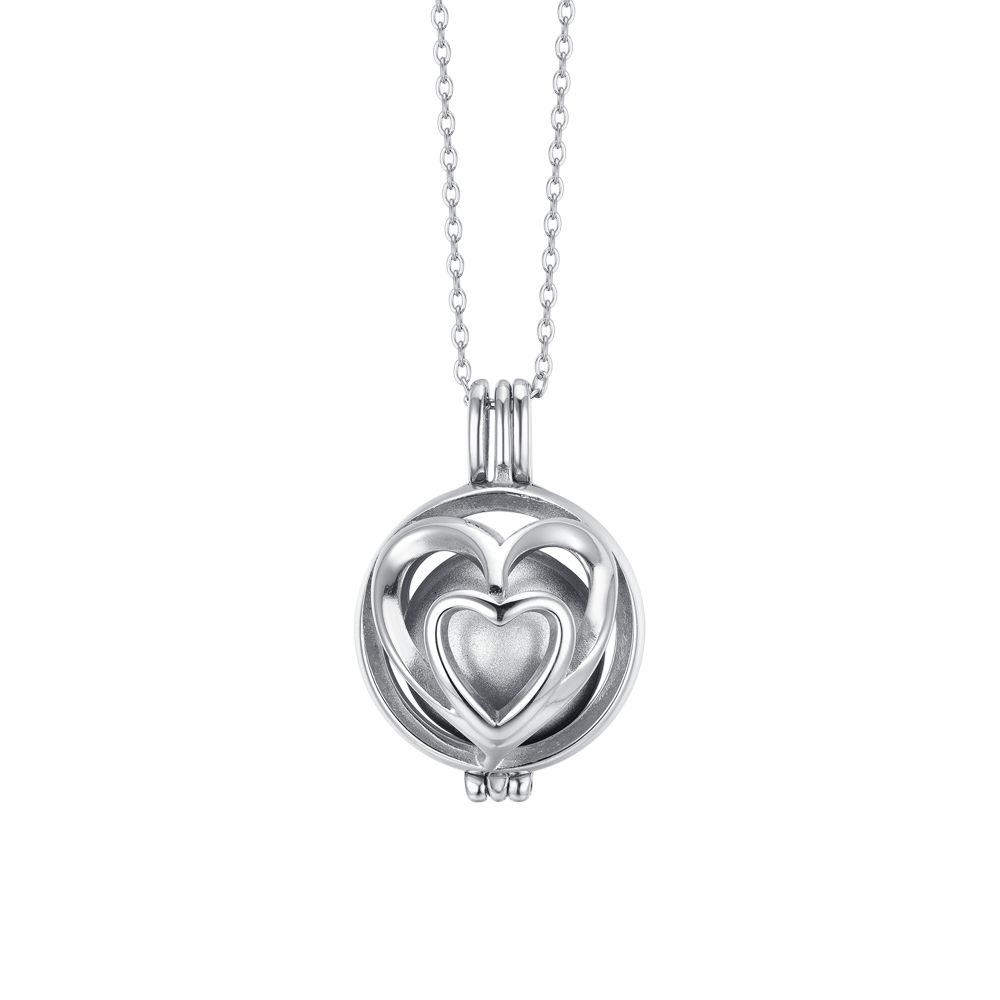 WOMAN ANGEL CALL NECKLACE WITH HEARTS