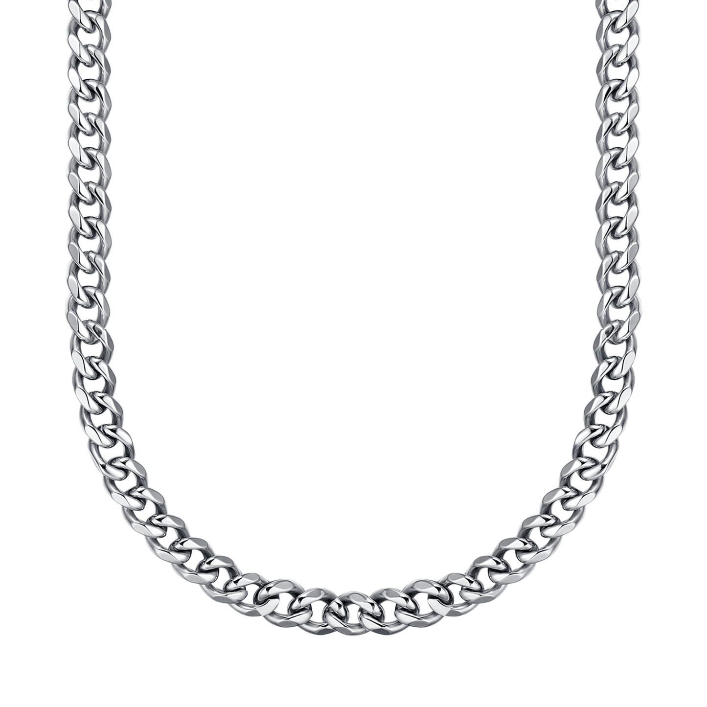 9MM CHAIN LINK STEEL UNISEX NECKLACE