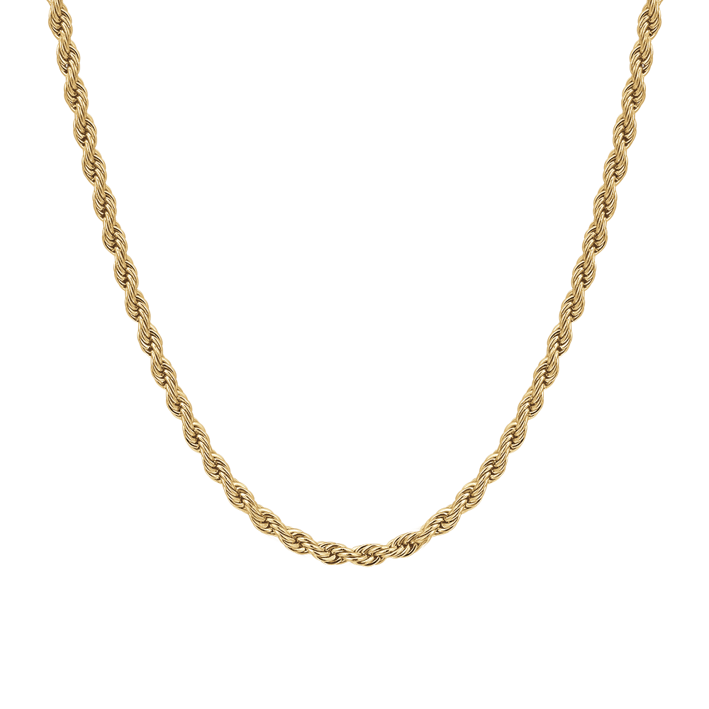 COLLANA UOMO IN ACCIAIO  IP GOLD
