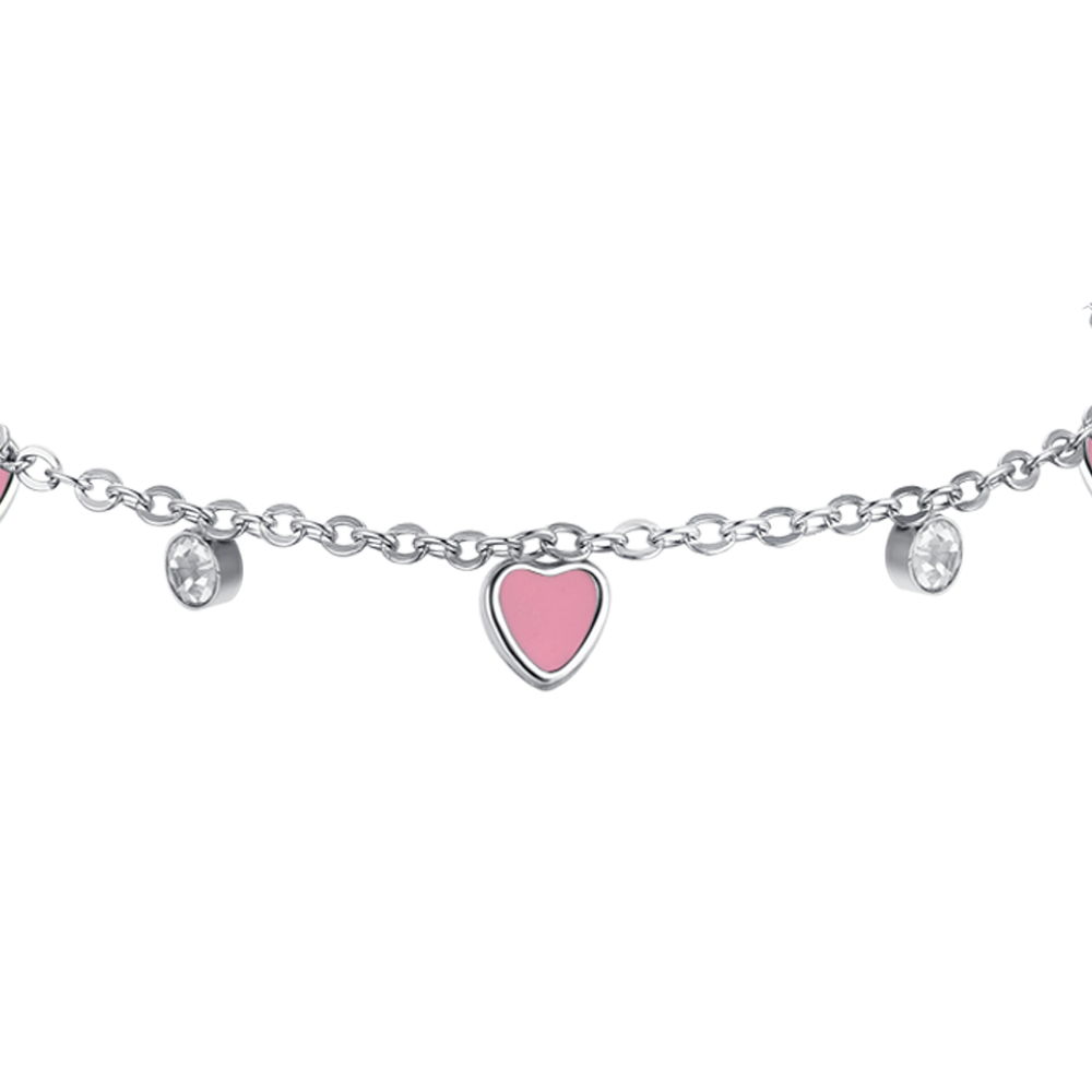 STEEL GIRL BRACELET WITH HEART