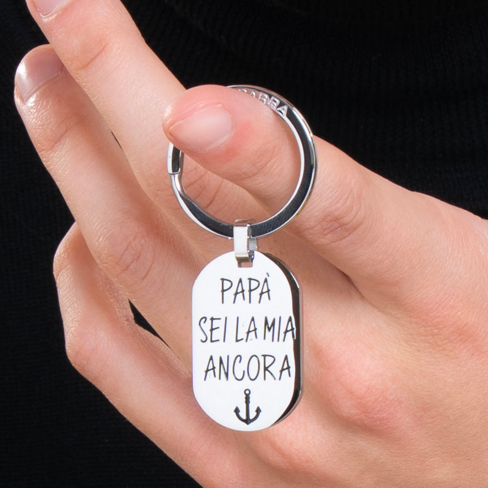 STEEL MAN KEYCHAIN DADDY YOU ARE MY ANCHOR