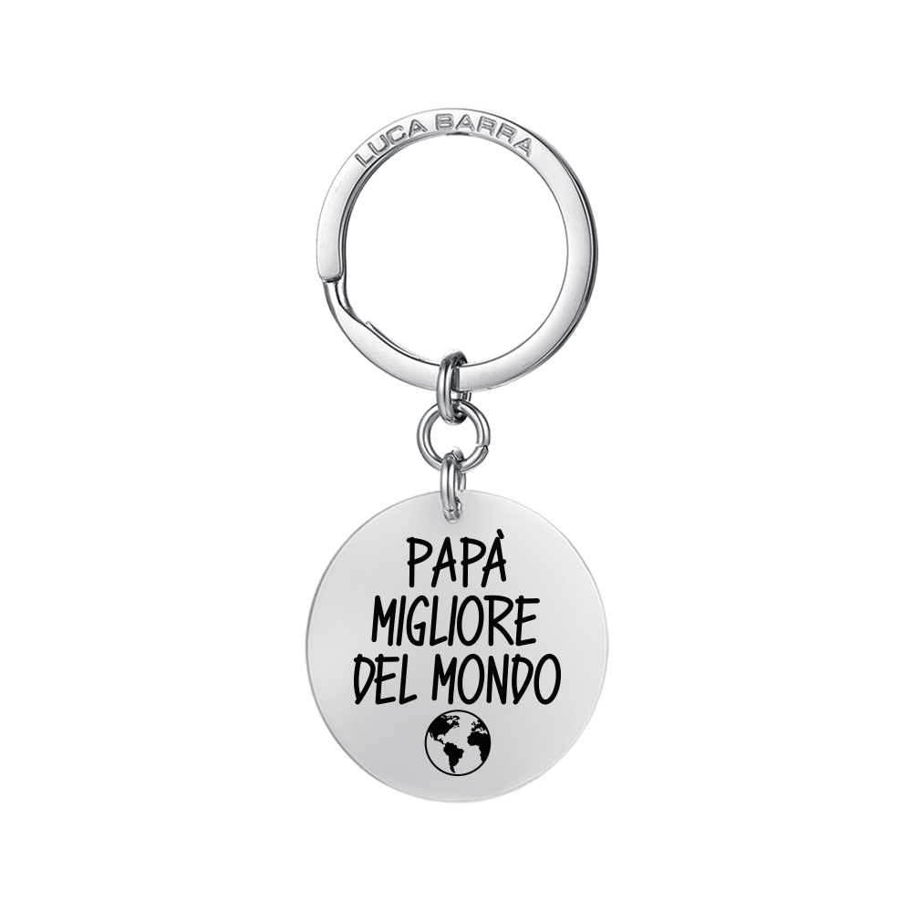 STEEL MAN KEYCHAIN BEST DAD IN THE WORLD