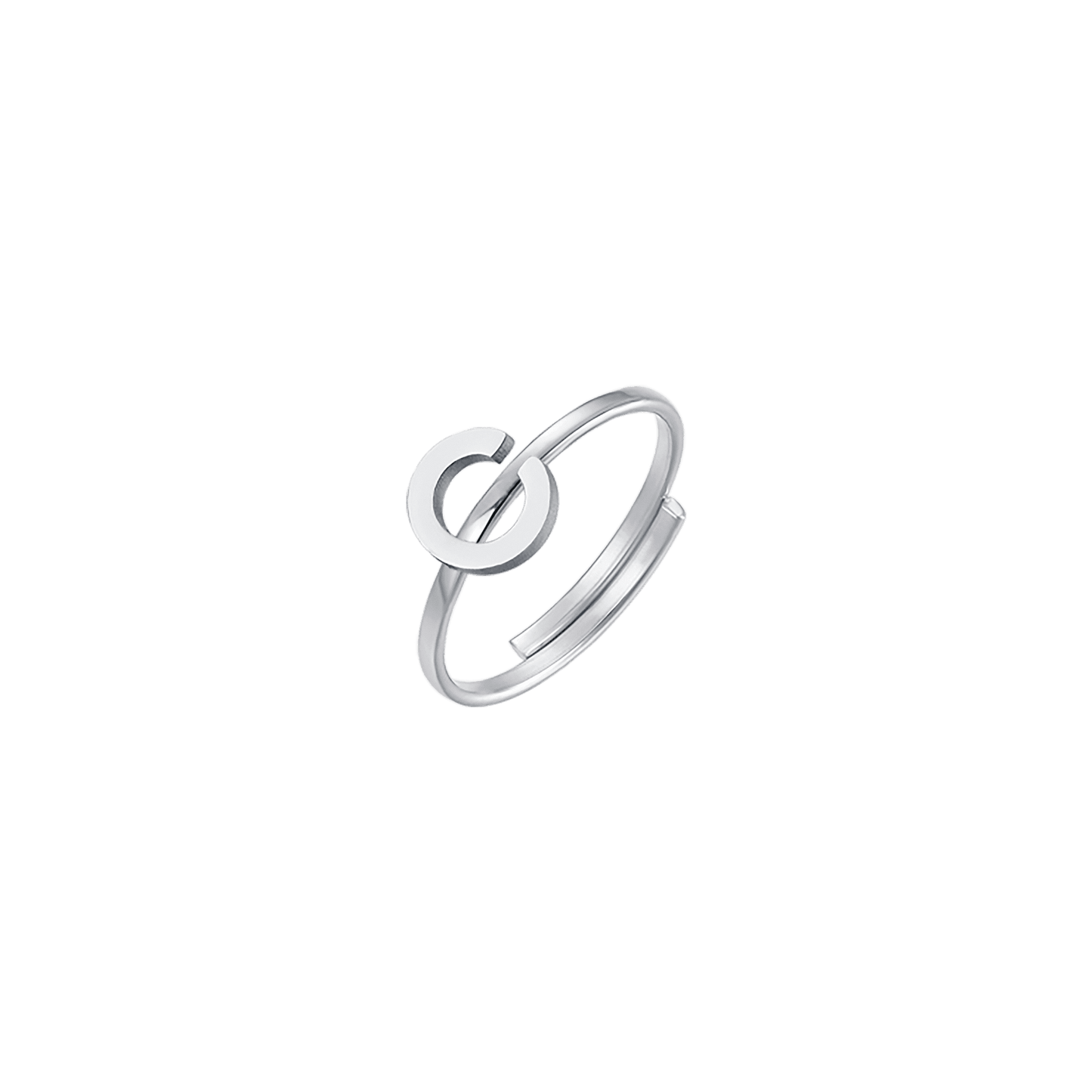 WOMAN STEEL RING WITH LETTER