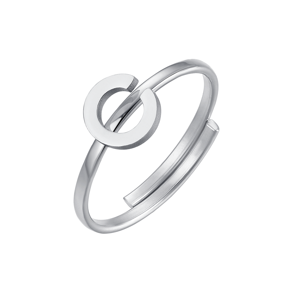 WOMAN STEEL RING WITH LETTER