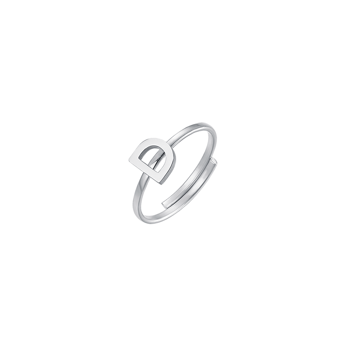 WOMAN STEEL RING WITH LETTER