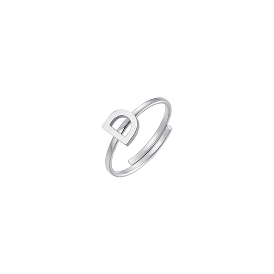 WOMAN STEEL RING WITH LETTER