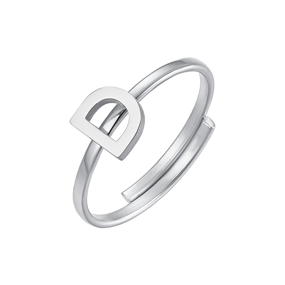 WOMAN STEEL RING WITH LETTER