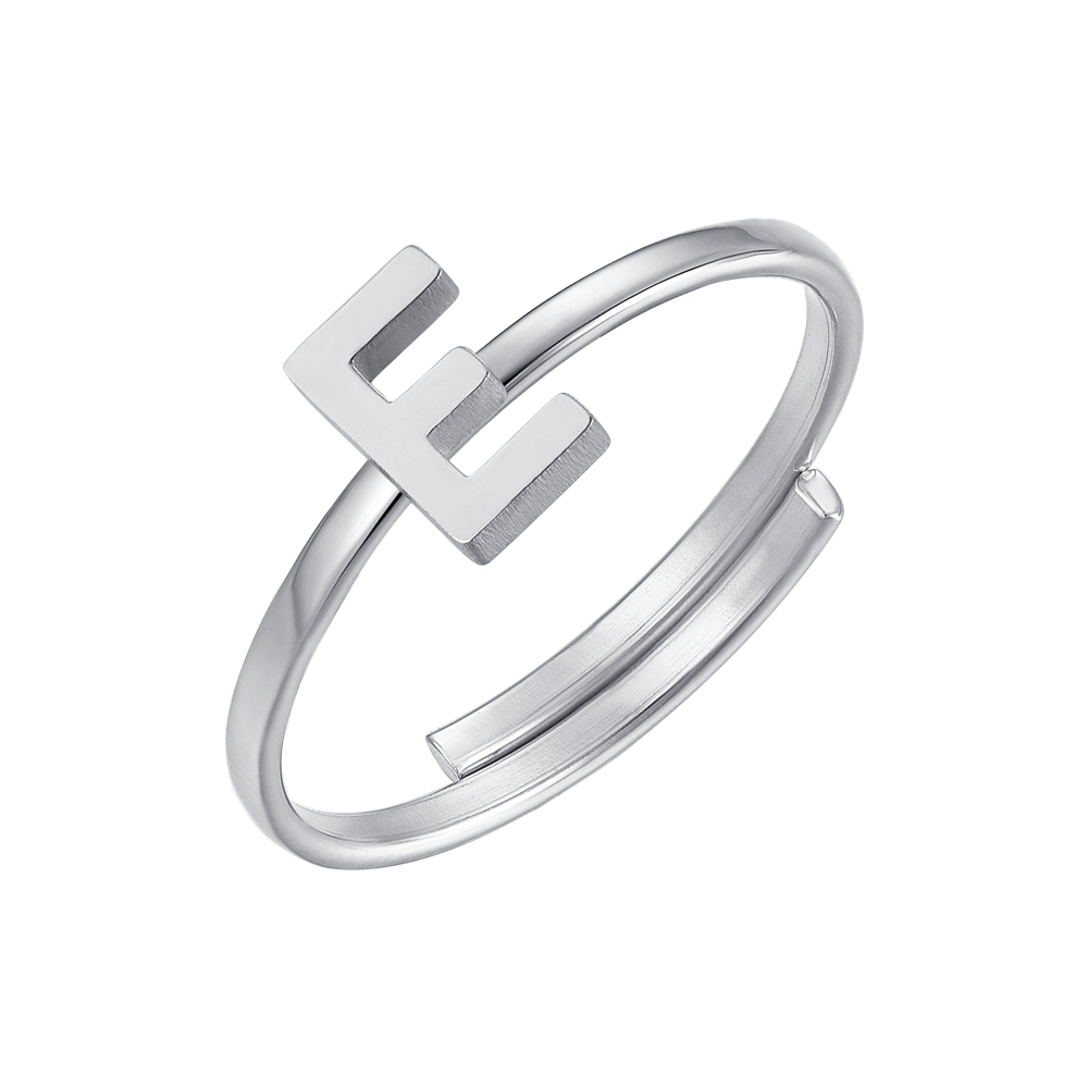 WOMAN STEEL RING WITH LETTER