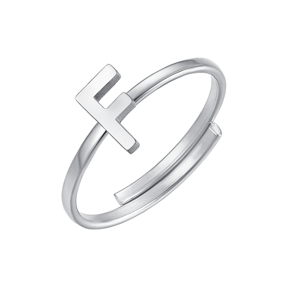 WOMAN STEEL RING WITH LETTER