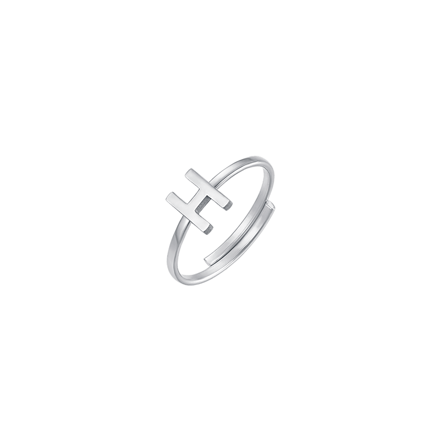 WOMAN STEEL RING WITH LETTER