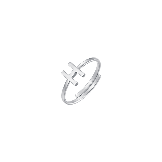 WOMAN STEEL RING WITH LETTER