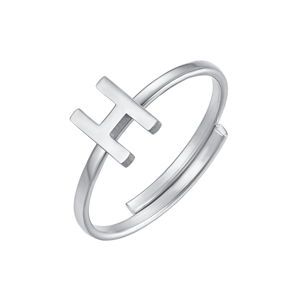 WOMAN STEEL RING WITH LETTER