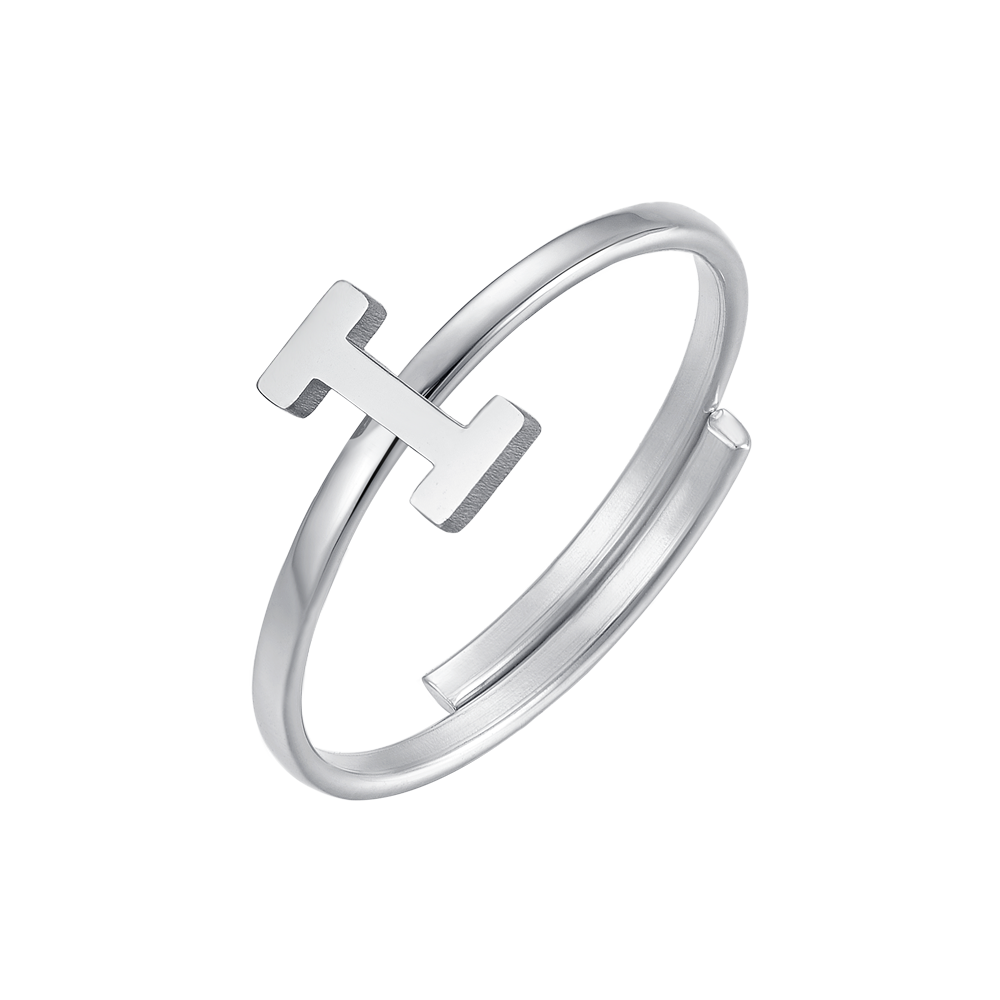 WOMAN STEEL RING WITH LETTER