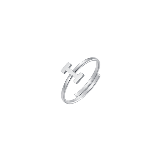 WOMAN STEEL RING WITH LETTER