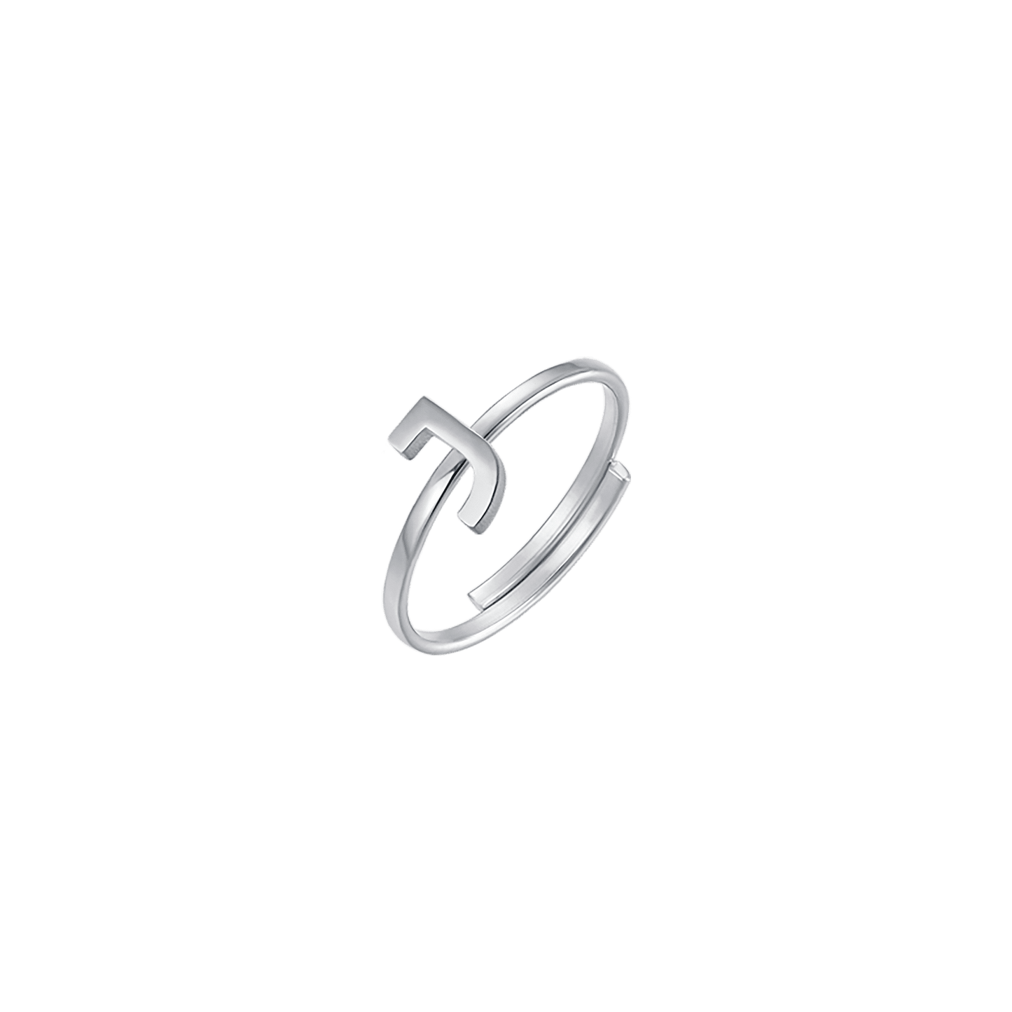 WOMAN STEEL RING WITH LETTER