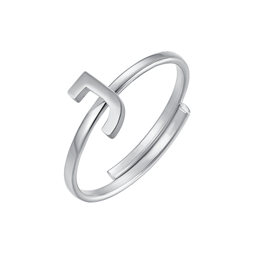 WOMAN STEEL RING WITH LETTER