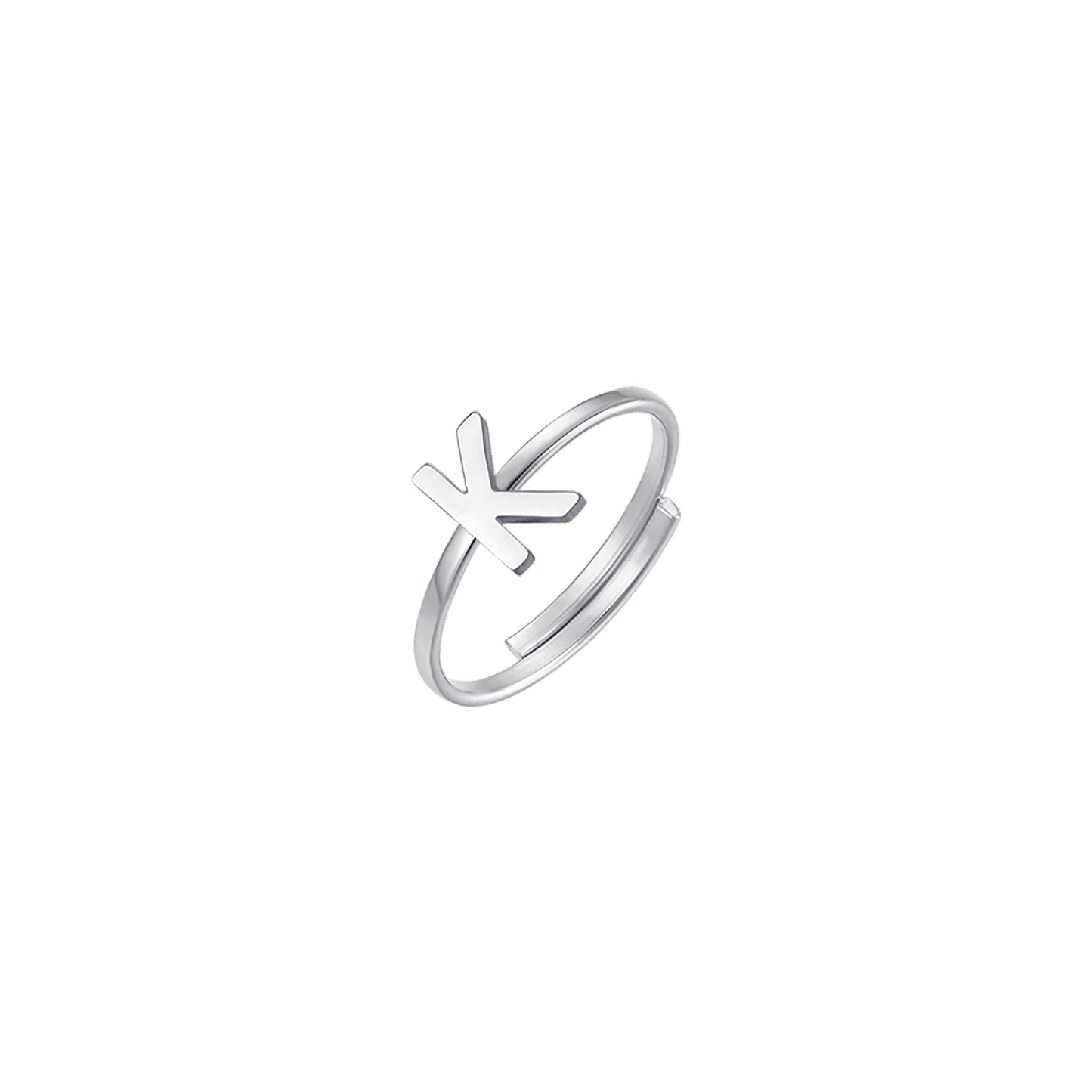 WOMAN STEEL RING WITH LETTER