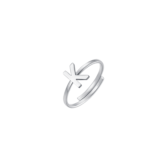 WOMAN STEEL RING WITH LETTER