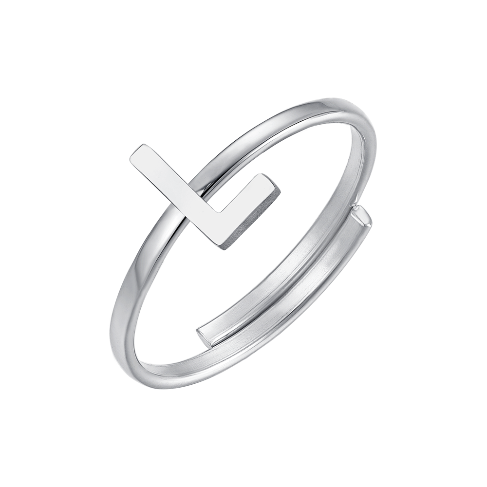 WOMAN STEEL RING WITH LETTER