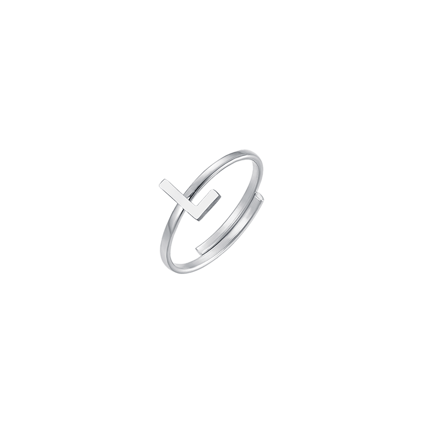 WOMAN STEEL RING WITH LETTER