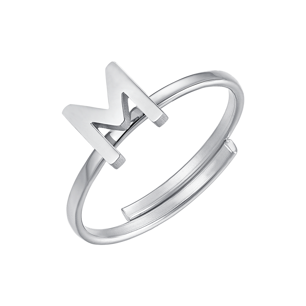 WOMAN STEEL RING WITH LETTER