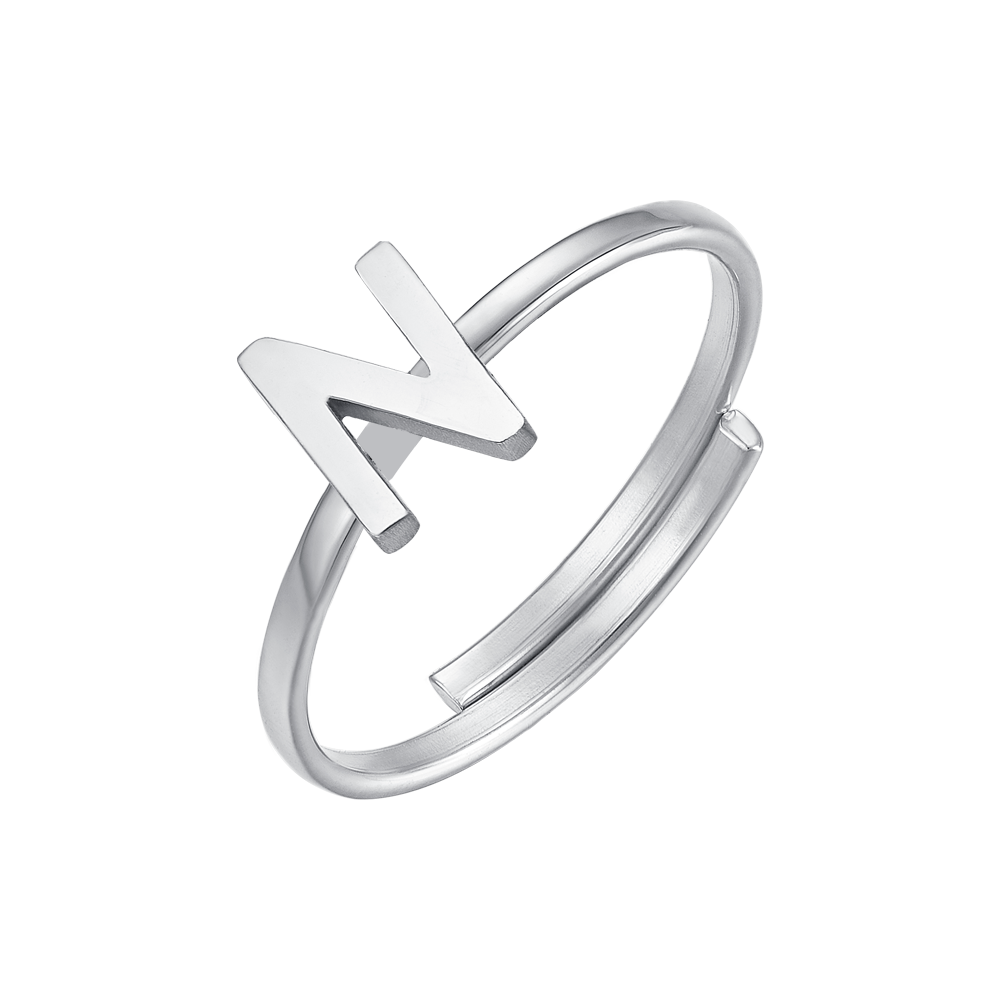 WOMAN STEEL RING WITH LETTER