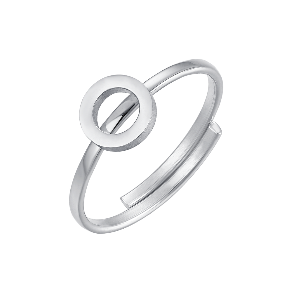 WOMAN STEEL RING WITH LETTER