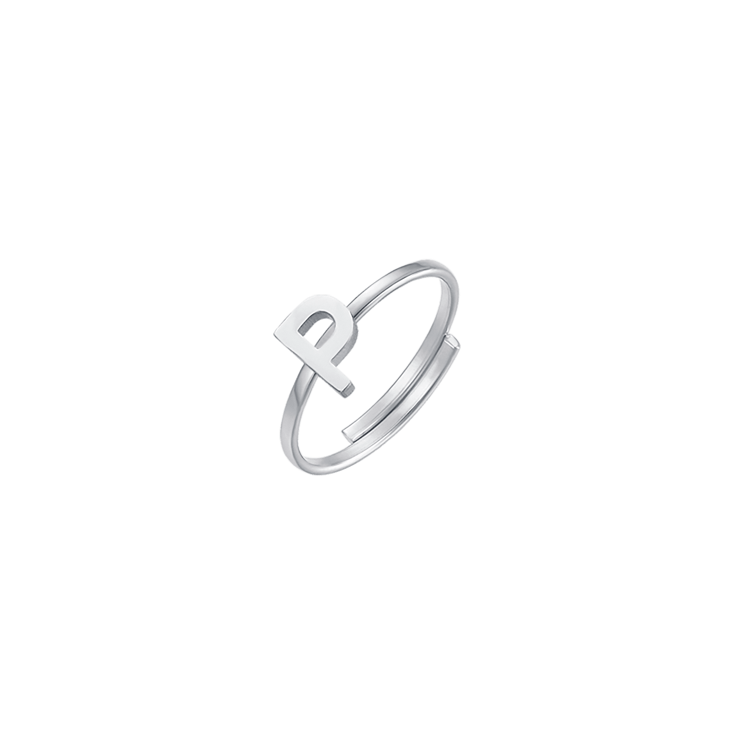 WOMAN STEEL RING WITH LETTER