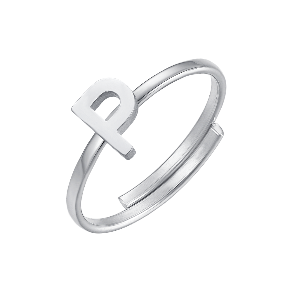 WOMAN STEEL RING WITH LETTER
