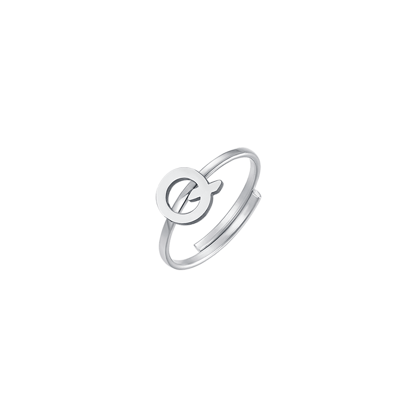 WOMAN STEEL RING WITH LETTER