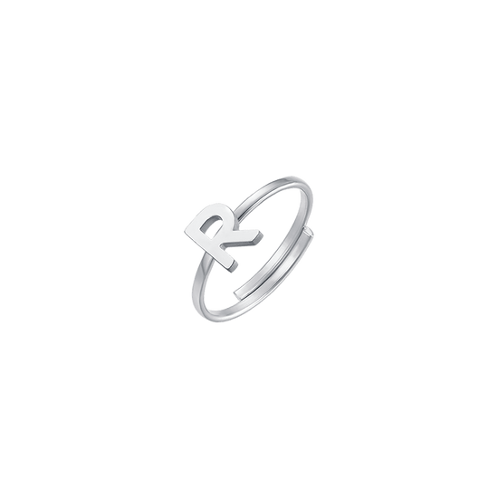 WOMAN STEEL RING WITH LETTER